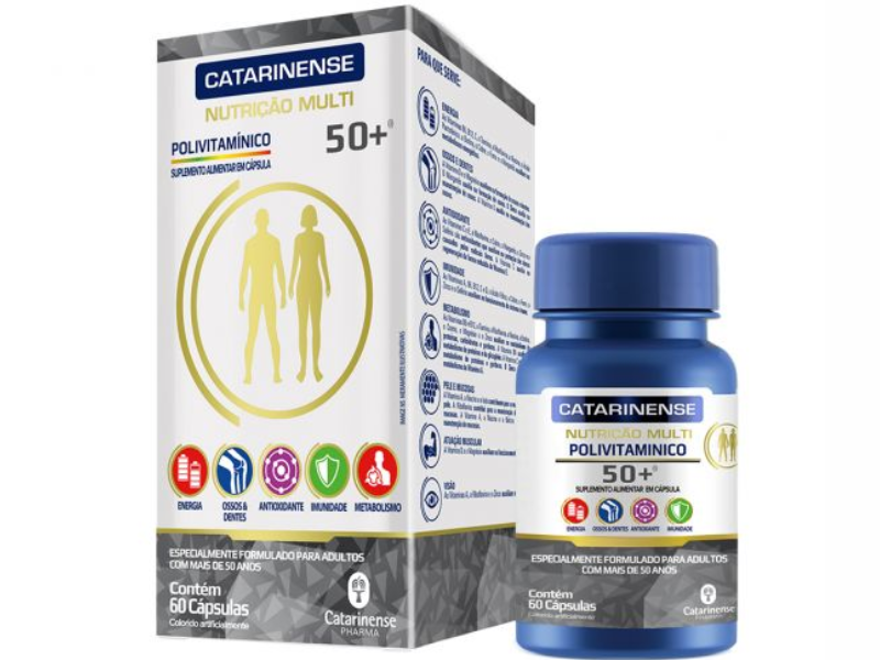 MULTI POLIVITAMINICO 50+ 60CAPS - CATARINENSE NUTRICAO