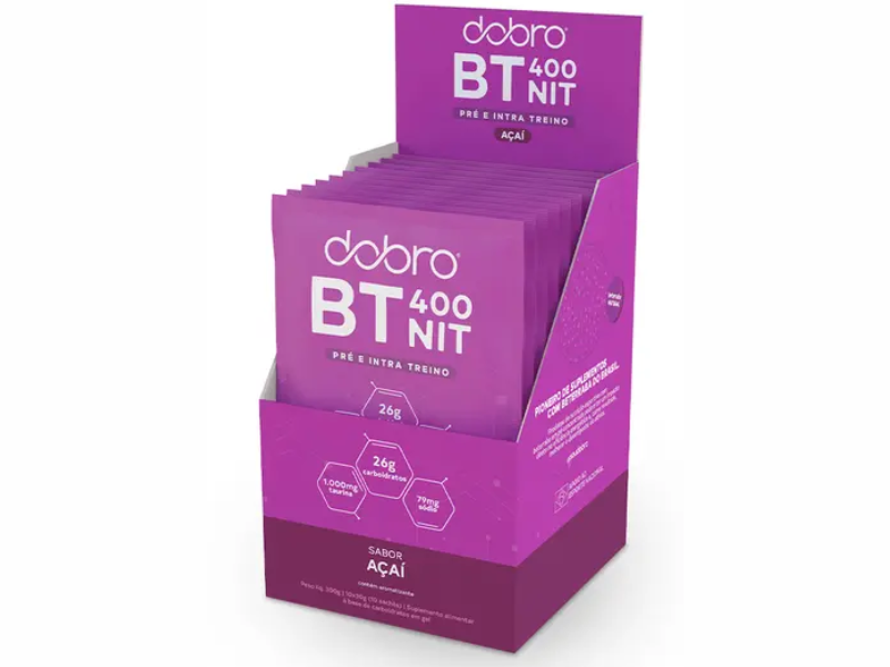 BT 400 NITRATO SACHÊ 10UN 30G (C/ CAFEÍNA E TAURINA) - DOBRO