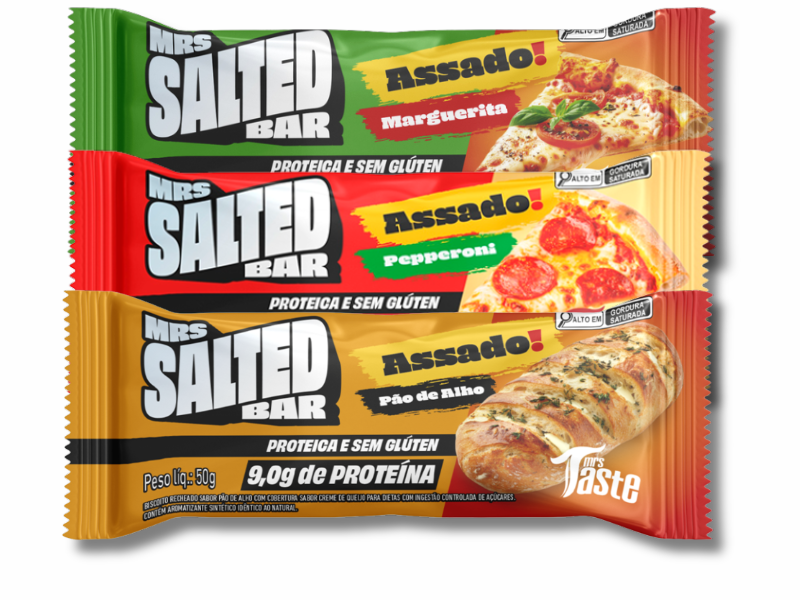 TASTE COOKIES BAR SALTED 12UN 50G - MRS TASTE