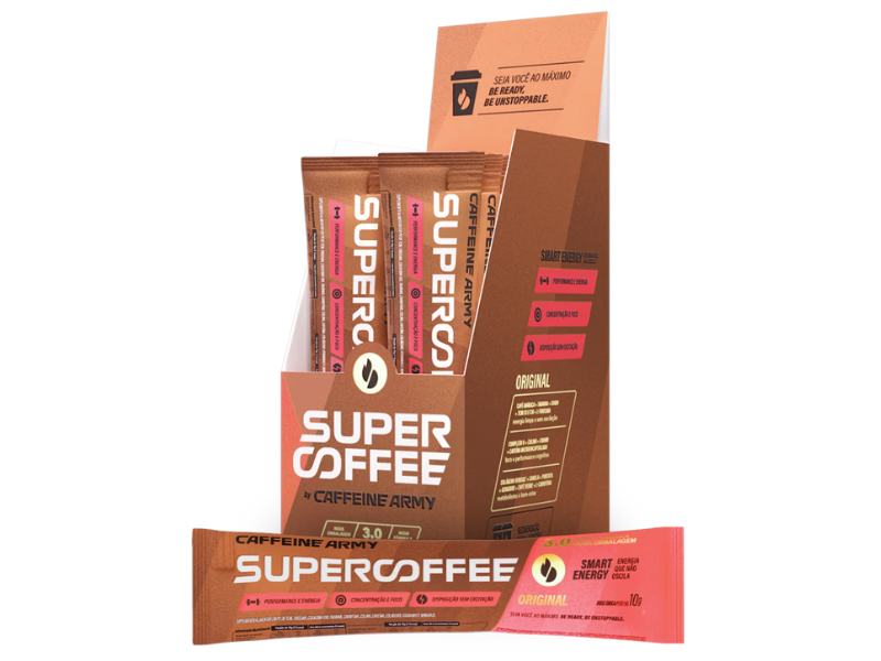 SUPERCOFFEE 3.0 DOSE UNICA 14X10G - CAFFEINE ARMY - Sua Saúde Distribuidora