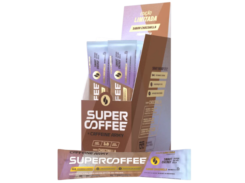 SUPERCOFFEE 3.0 DOSE UNICA 14X10G - CAFFEINE ARMY - Sua Saúde Distribuidora