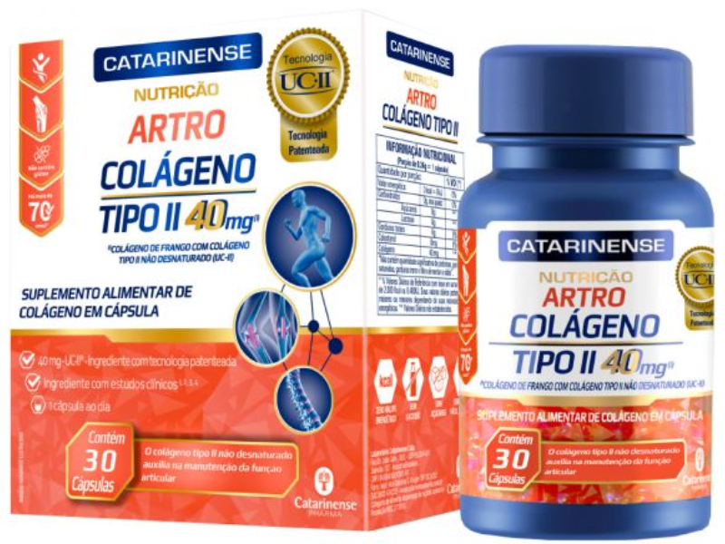 ARTRO COLAGENO TIPO II 40MG 30CAPS - CATARINENSE NUTRICAO