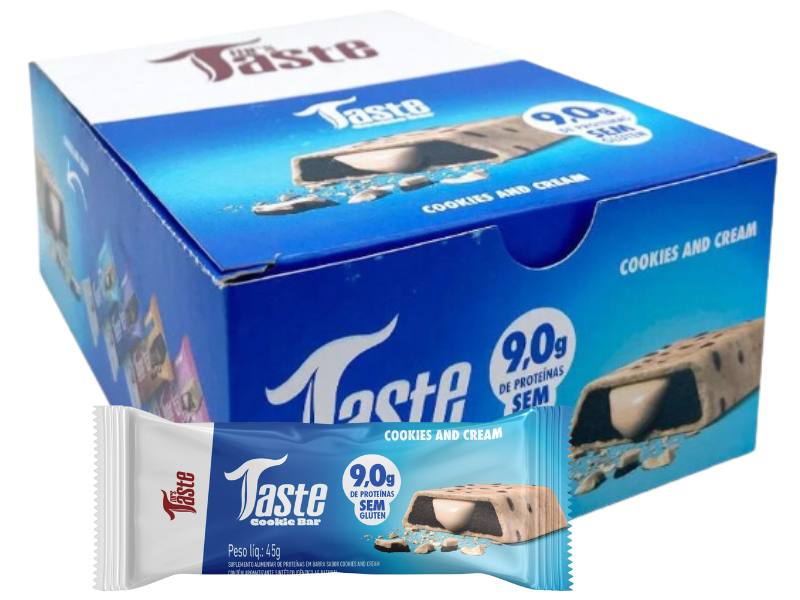 TASTE COOKIES BAR 12UN 45G (ASSADA) - MRS TASTE