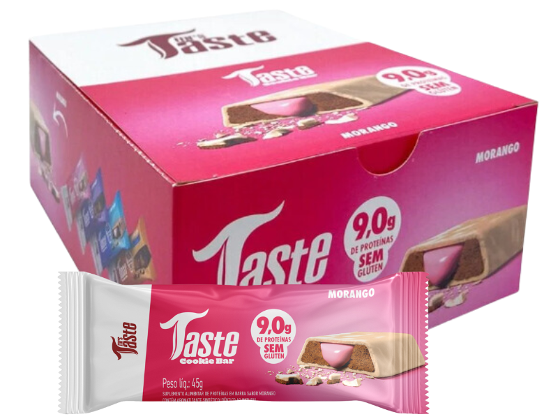 TASTE COOKIES BAR 12UN 45G (ASSADA) - MRS TASTE