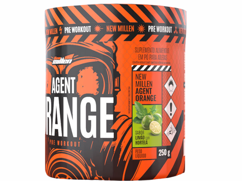 PRE TREINO AGENT ORANGE C/ CAFEINA 250G - NEW MILLEN