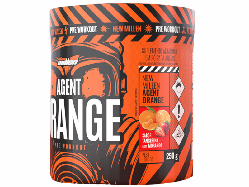 PRE TREINO AGENT ORANGE C/ CAFEINA 250G - NEW MILLEN