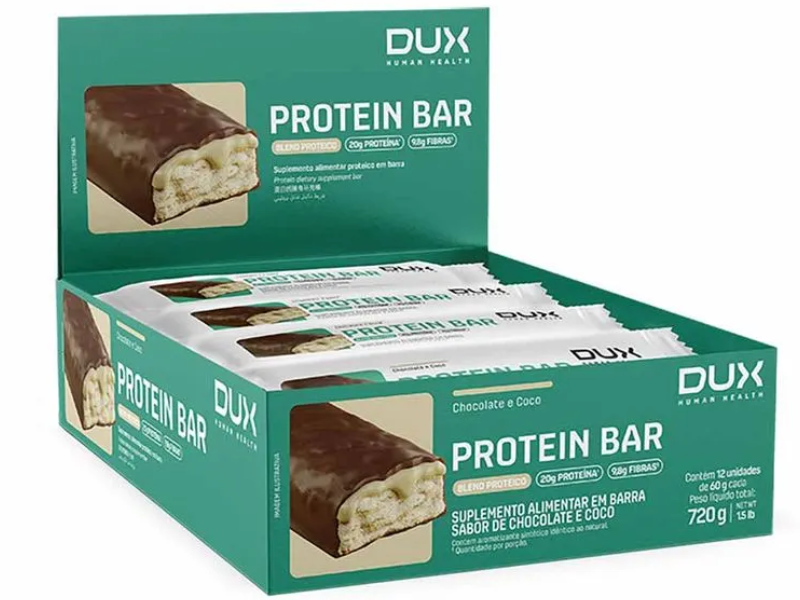 PROTEIN BAR C/12UN 60G - DUX NUTRITION