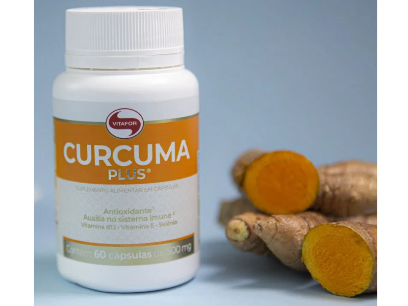 Curcuma Plus 60caps 500mg Vitafor Sua Saúde Distribuidora