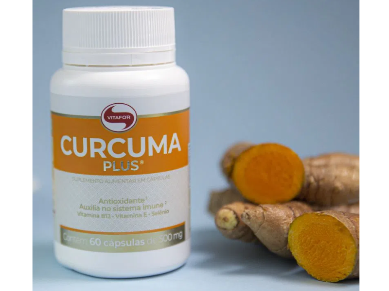 CURCUMA PLUS 60CAPS 500MG - VITAFOR - Sua Saúde Distribuidora