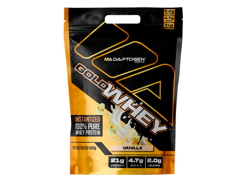 WHEY 100% GOLD 900G - ADAPTOGEN - Sua Saúde Distribuidora