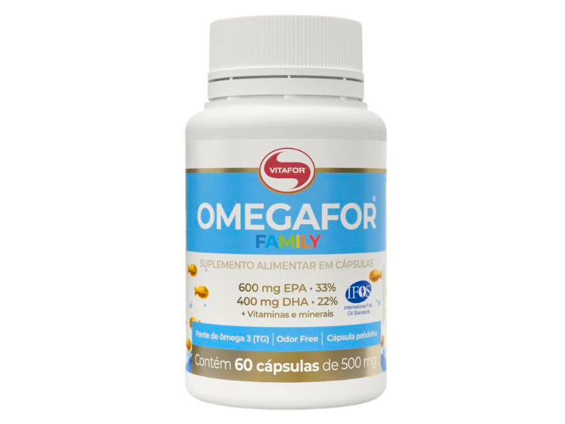 OMEGA 3 FAMILY 60CAPS 600MG EPA / 400MG DHA - VITAFOR - Sua Saúde Distribuidora