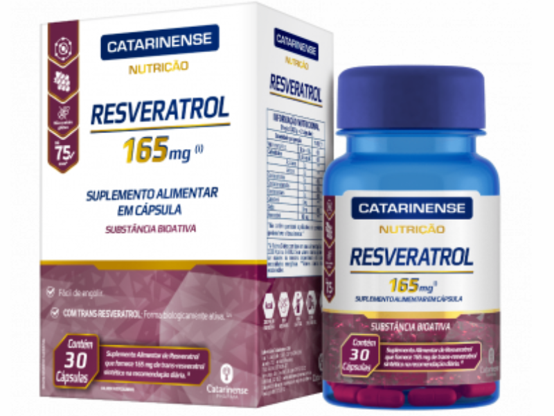 RESVERATROL 165MG 30CAPS - CATARINENSE NUTRICAO