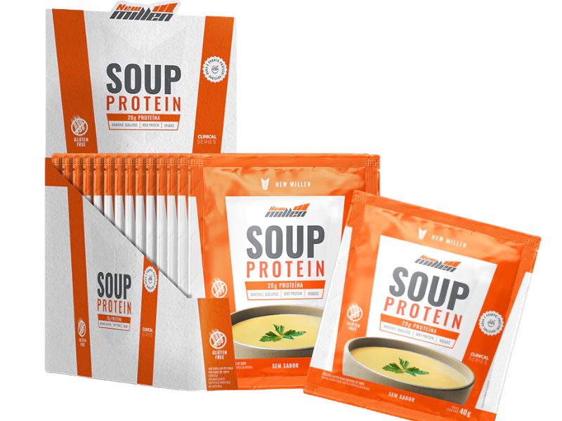 SOUP PROTEIN CAIXA C/ 15UN - 40G NEW MILLEN