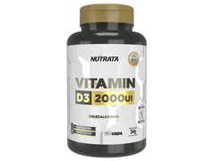 VITAMINA D3 60CAPS 2000UI - NUTRATA - Sua Saúde Distribuidora