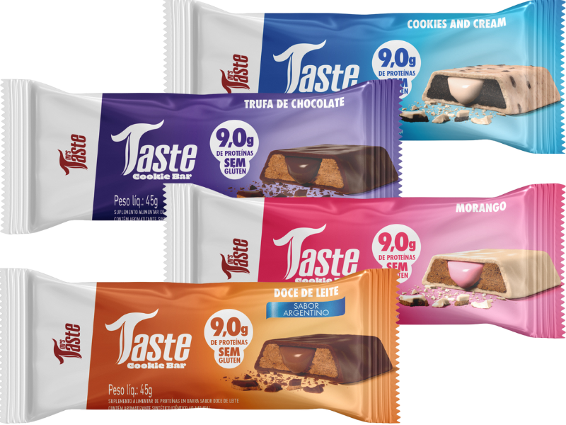 TASTE COOKIES BAR 12UN 45G (ASSADA) - MRS TASTE