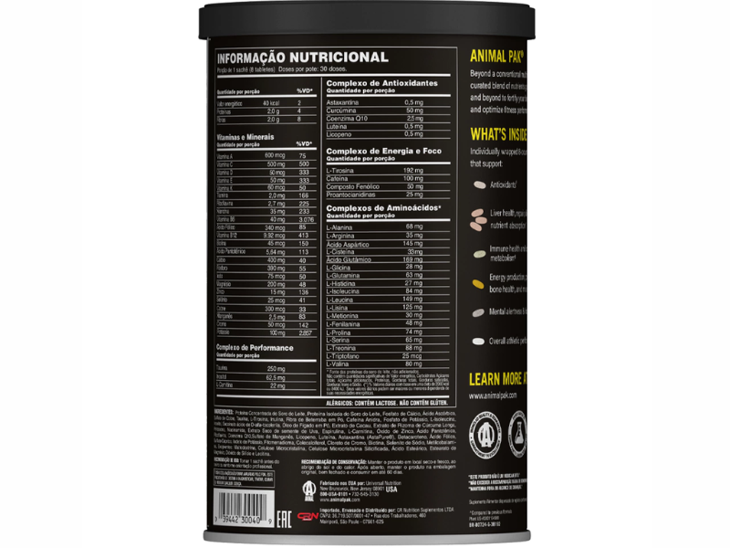ANIMAL PAK ULTIMATE 30PACKS - UNIVERSAL