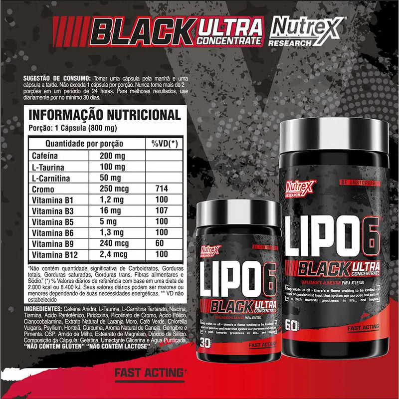 LIPO 6 ULTRA CONCENTRADO 60CAPS - NUTREX