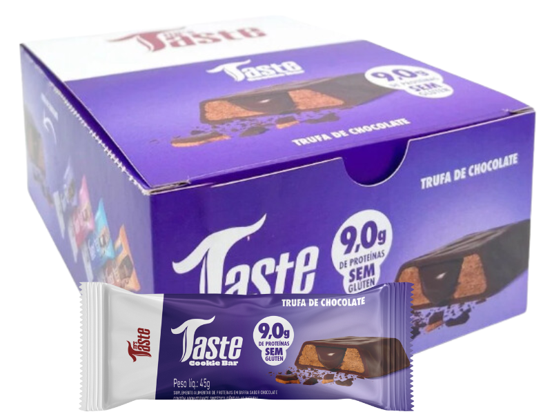 TASTE COOKIES BAR 12UN 45G (ASSADA) - MRS TASTE