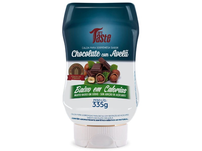 CALDA PARA SOBREMESA CHOCOLATE C/ AVELÃ 355G - MRS TASTE