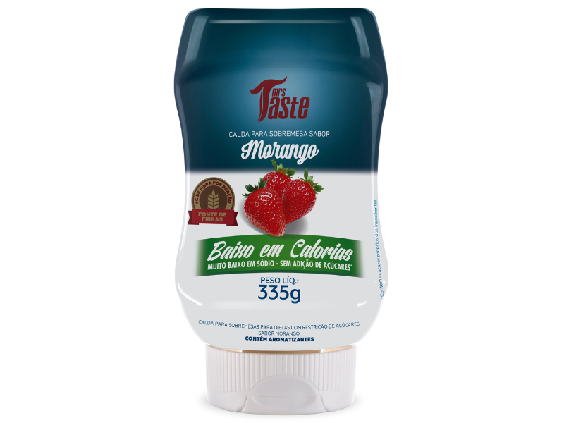 CALDA PARA SOBREMESA MORANGO 355G - MRS TASTE