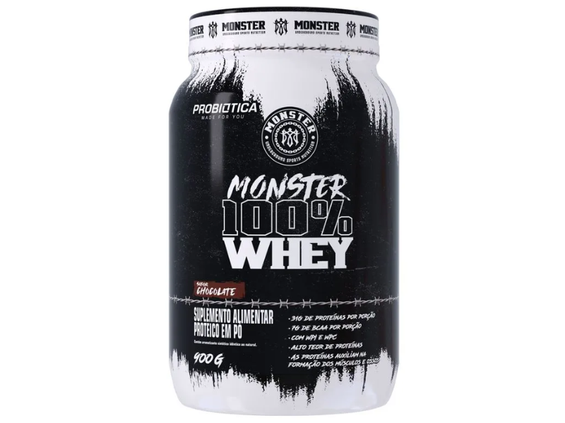 WHEY 100% MONSTER 900G POTE - PROBIÓTICA