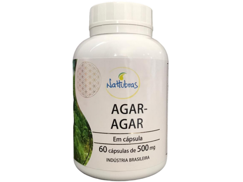 AGAR AGAR 60CAPS 500MG - NATTUBRAS - Sua Saúde Distribuidora