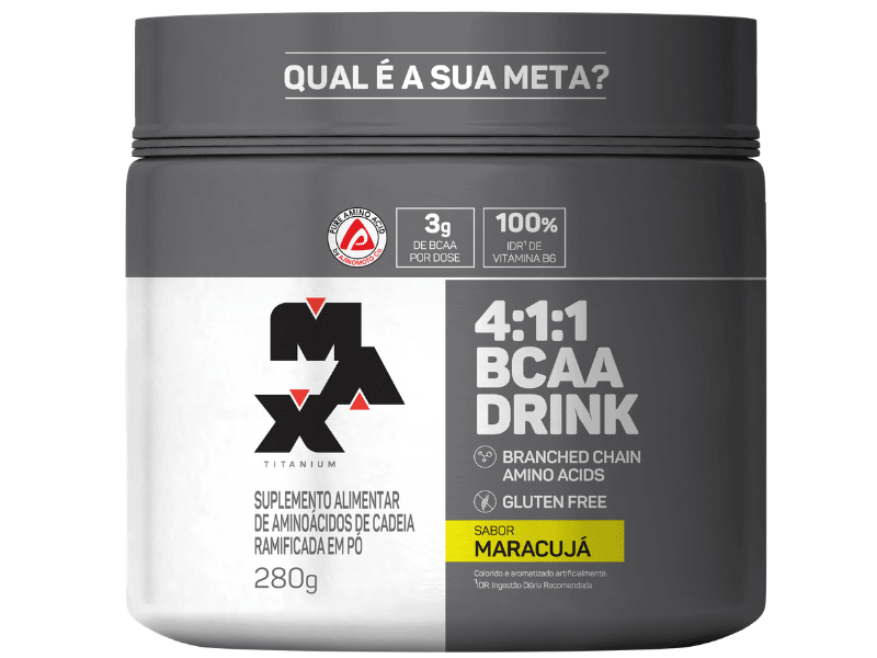 4:1:1 BCAA DRINK 280G - MAX TITANIUM - Sua Saúde Distribuidora