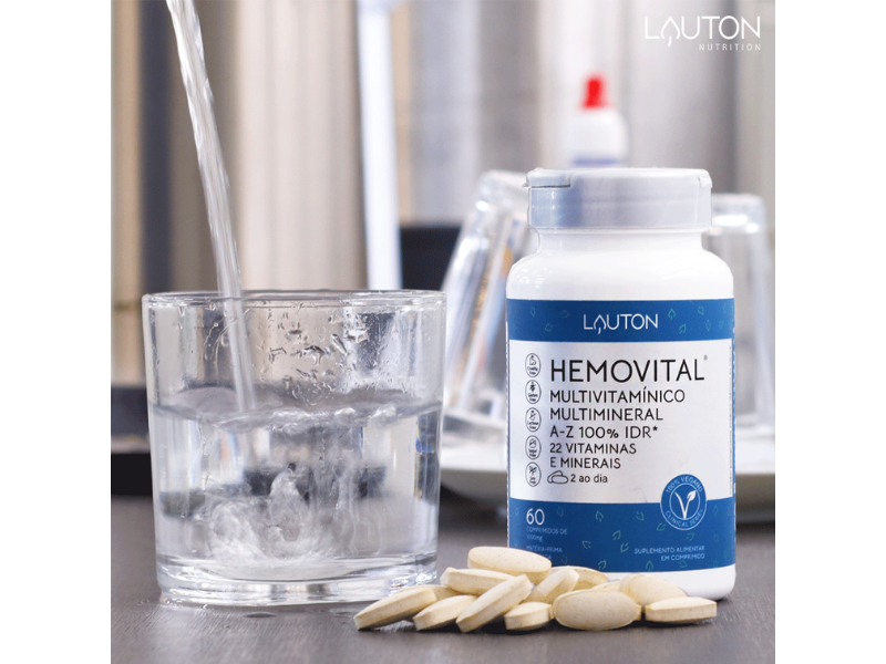 HEMOVITAL MULTIVITAMINICO MULTIMINERAL 60CAPS - LAUTON - Sua Saúde Distribuidora