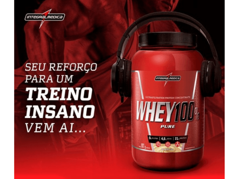 WHEY 100% PURE 907G - INTEGRALMEDICA - Sua Saúde Distribuidora