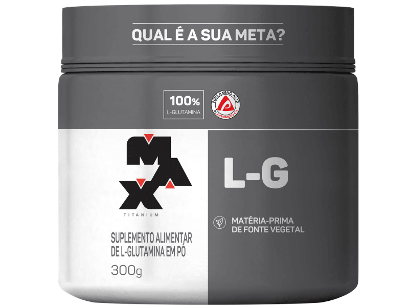 L-GLUTAMINA 300G - MAX TITANIUM - Sua Saúde Distribuidora