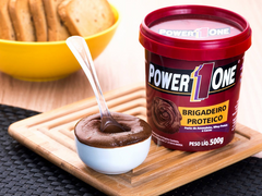 PASTA DE AMENDOIM BRIGADEIRO PROTEICO 500G - POWER1ONE - Sua Saúde Distribuidora