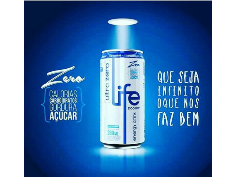 LIFE BOOSTER ENERGY DRINK ULTRA ZERO 269ML (FARDO C/ 6 UN) - Sua Saúde Distribuidora