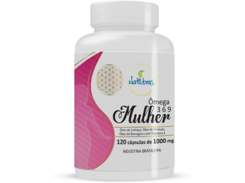 ÔMEGA 3 6 9 MULHER 120CAPS 1000MG - NATTUBRAS - Sua Saúde Distribuidora