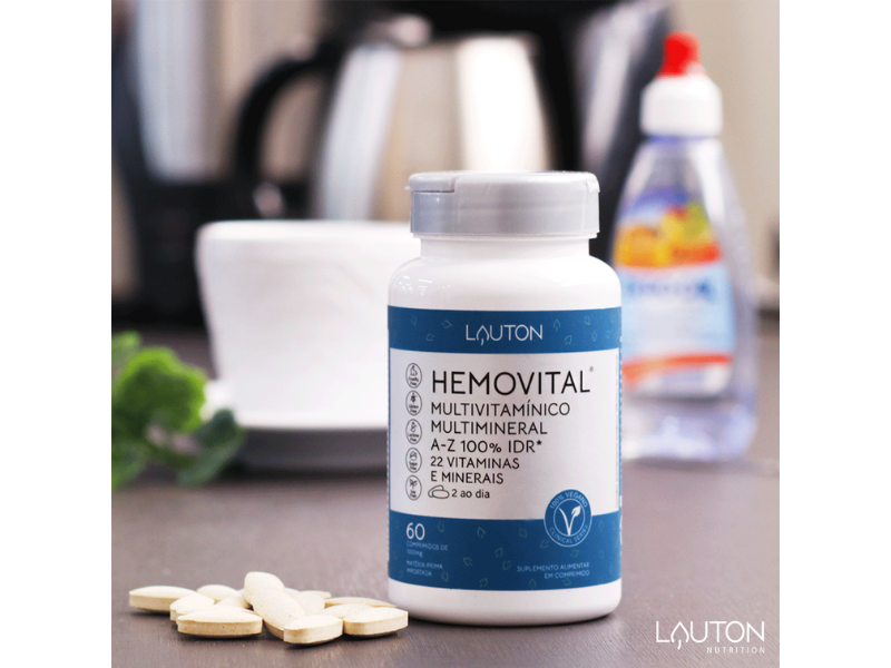 HEMOVITAL MULTIVITAMINICO MULTIMINERAL 60CAPS - LAUTON - Sua Saúde Distribuidora