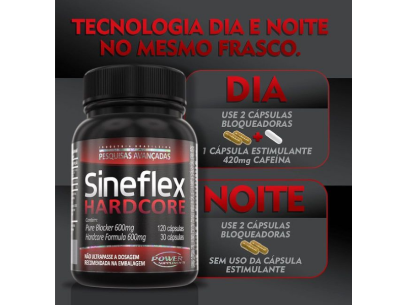 SINEFLEX HARDCORE - POWER SUPPLEMENTS - Sua Saúde Distribuidora