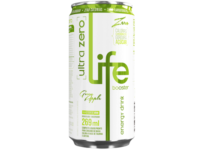 LIFE BOOSTER ENERGY DRINK ULTRA ZERO 269ML (FARDO C/ 6 UN) - Sua Saúde Distribuidora