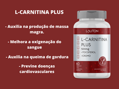 L-CARNITINA PLUS 500MG 60CAPS - LAUTON - Sua Saúde Distribuidora