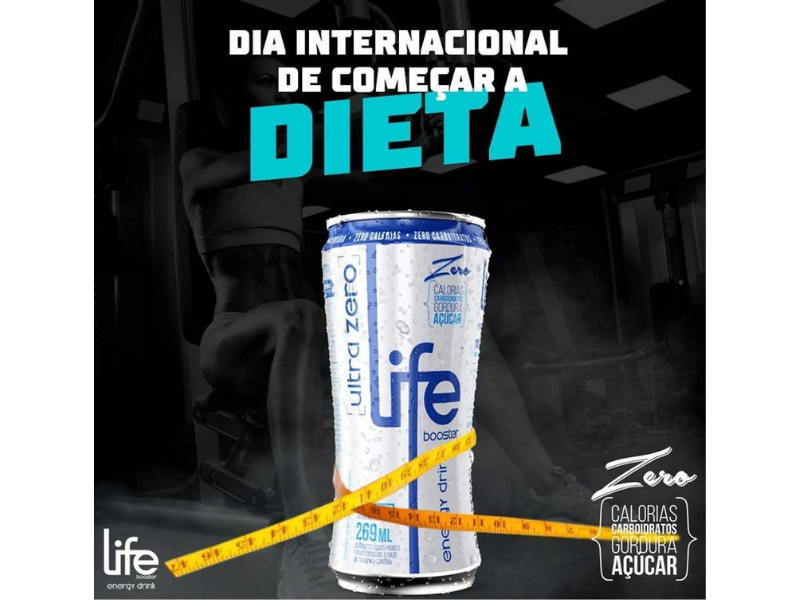 LIFE BOOSTER ENERGY DRINK ULTRA ZERO 269ML (FARDO C/ 6 UN) - Sua Saúde Distribuidora