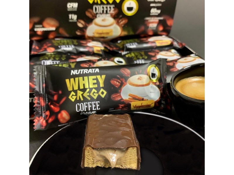 WHEY GREGO BAR COFFE 12UN 40G - NUTRATA - Sua Saúde Distribuidora