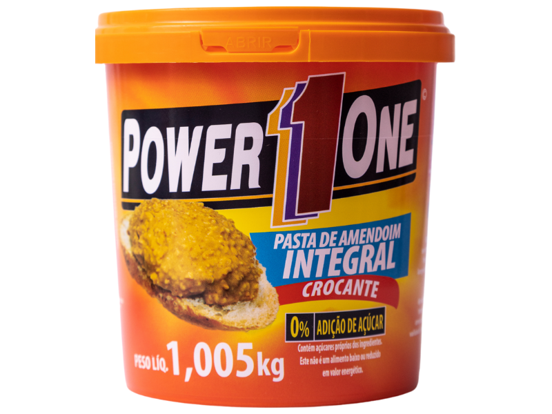 PASTA DE AMENDOIM INTEGRAL 1KG - POWER1ONE - Sua Saúde Distribuidora