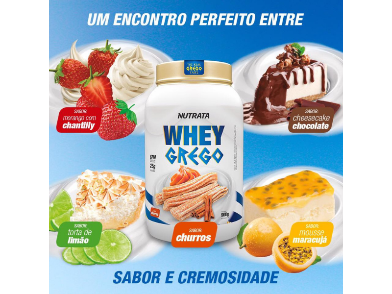 WHEY GREGO 900G - NUTRATA - Sua Saúde Distribuidora