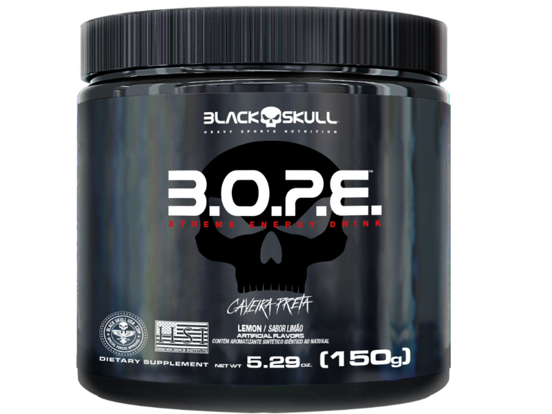 BOPE 150G PRÉ TREINO - BLACK SKULL - Sua Saúde Distribuidora