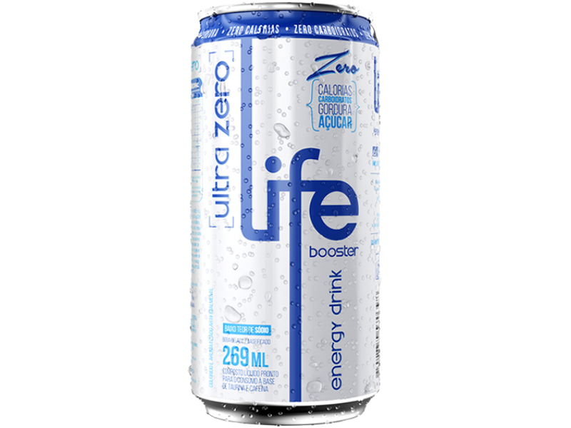 LIFE BOOSTER ENERGY DRINK ULTRA ZERO 269ML (FARDO C/ 6 UN) - Sua Saúde Distribuidora