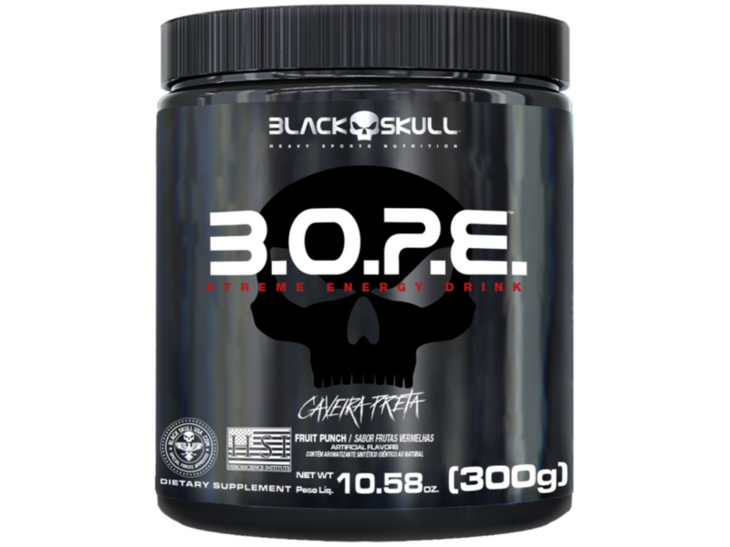 BOPE 300G PRÉ TREINO - BLACK SKULL - Sua Saúde Distribuidora