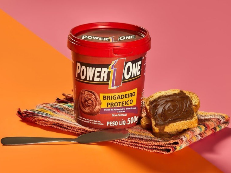 PASTA DE AMENDOIM BRIGADEIRO PROTEICO 500G - POWER1ONE - Sua Saúde Distribuidora