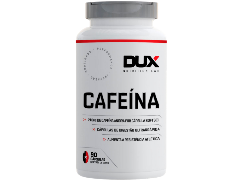 CAFEÍNA ANIDRA 90CAPS 500MG (210MG POR CAPS) - DUX NUTRITION - Sua Saúde Distribuidora