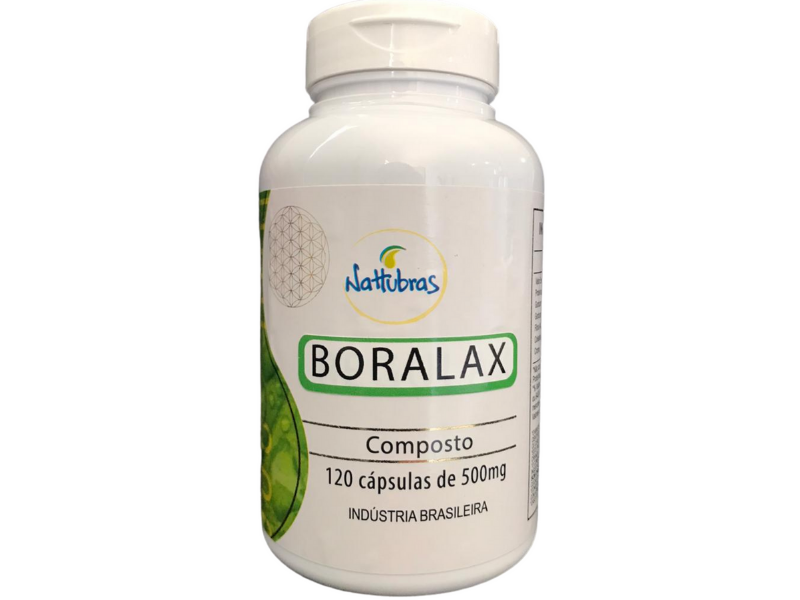 BORALAX 120CAPS 500MG - NATTUBRAS - Sua Saúde Distribuidora