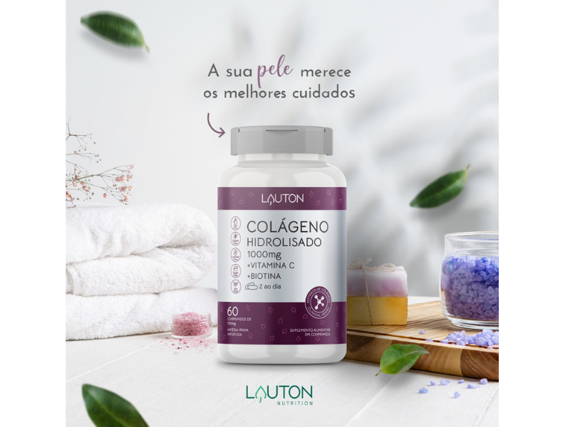 COLAGENO HIDROLISADO 1000MG 60CAPS -LAUTON - Sua Saúde Distribuidora