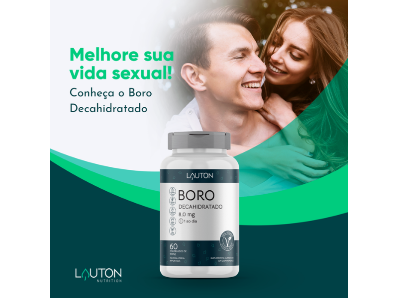 BORO DECAHIDRATADO 8,0MG 60CAPS - LAUTON - Sua Saúde Distribuidora