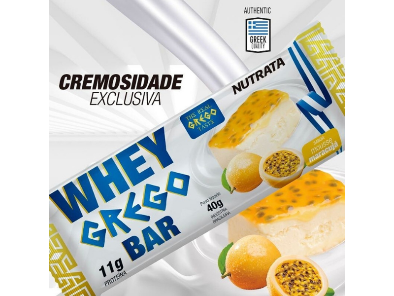 Comprar Barra Whey Grego Bar Mousse de Maracujá 40G Nutrata